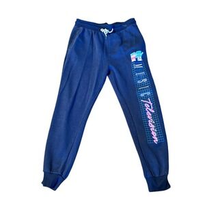 MTV Music Television Logo Joggers Sweatpants Royal Blue Retro Y2K Style Womens L